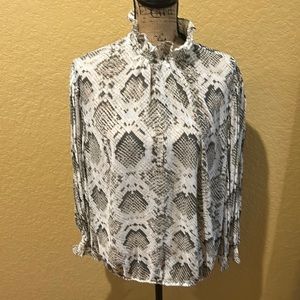 NY&Co long sleeve, snake print blouse, XL, like new | offer in description